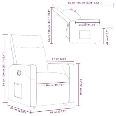 Sta-op-stoel elektrisch verstelbaar stof crèmekleurig