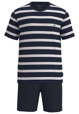 Blauw-wit gestreepte Tom Tailor heren shortama