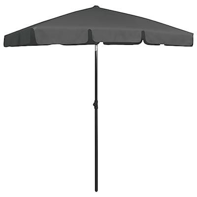VidaXL Strandparasol 180x120 cm antracietkleurig VidaXL Strandparasol 180x120 cm antracietkleurig