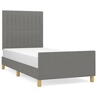 Bedframe zonder matras 80x200 cm stof donkergrijs - thumbnail