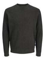 J-j Premium Jprblubarkley Knit Crew Neck Ch Ln Trui Chocolate Brown - thumbnail