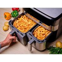 Tefal EY905D Easy Fry & Grill Dual Airfryer Grijs - thumbnail