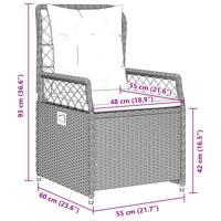 7-delige Tuinset met kussens poly rattan beige - thumbnail