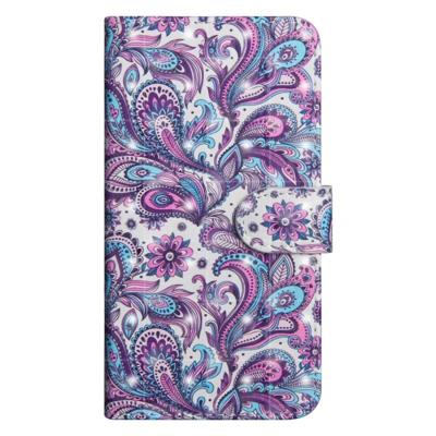 iPhone 7 Plus & 8 Plus horizontaal Kleurrijk 3D fantasie patroon PU leren Flip Hoesje met houder draagriem en opbergruimte voor pinpassen & geld