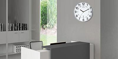 Unilux Wave wandklok, radiogestuurd, diameter 30 cm, grijs-wit Unilux Wave wandklok, radiogestuurd, diameter 30 cm, grijs-wit