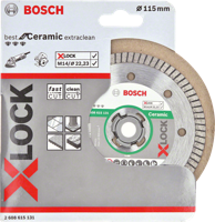 Bosch Accessoires X-LOCK Diamantschijf Best for Ceramic Extraclean Turbo 115 x 22,23 x 1,4 x 7 mm - 1 stuk(s) - 2608615131 - thumbnail