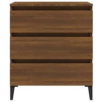 Dressoir 60x35x69 cm bewerkt hout bruin eikenkleur - thumbnail