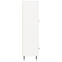 Hoge kast 69,5x31x115 cm bewerkt hout wit - thumbnail
