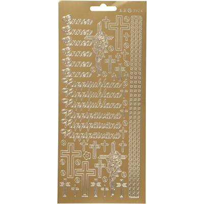 Creativ Company Stickers, onnea rippyhlana, vel 10x23 cm, goud, 1 vel