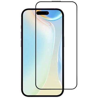 Skech Frontier Full-Fit gehard glas, compatibel met Apple iPhone 15, krasbestendige beschermfolie, anti-vingerafdrukcoating, 9H hardheid, 3D touch, onbreekbaar, zwart
