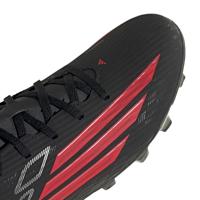 adidas F50 Club Gras / Kunstgras Voetbalschoenen (MG) Zwart Rood Donkergrijs - thumbnail