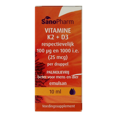 Vitamine K2 D3 emulsan 10 Milliliter