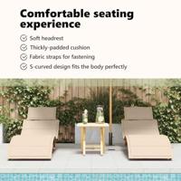 Ligbed met kussen 2 pcs Beige Massief Acaciahout - thumbnail