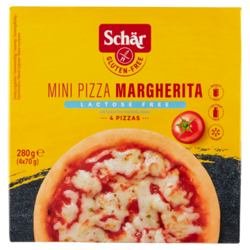 Schar Mini Pizza Margherita Glutenvrij 4 x 70 g bij Jumbo