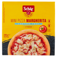Schar Mini Pizza Margherita Glutenvrij 4 x 70 g bij Jumbo - thumbnail