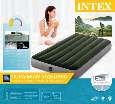 Intex prestige downy luchtbed - eenpersoons
