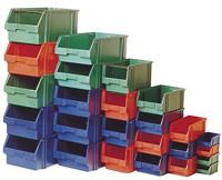 LA-KA-PE Magazijnbak | L350/300xB200xH200 mm | PS groen | 10 stuks - LK2A GRÜN LK2A GRÜN - thumbnail