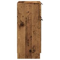 Dressoir 60x30x70 cm bewerkt hout oud houtkleurig - thumbnail