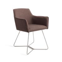 Jesper Home Eetkamerstoel 'Hofu' Beehive Steel, kleur Potters Clay - thumbnail