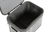 Basket spelset DKD Home Decor Wit Grijs Bamboe Hout MDF 51 x 35 x 33 cm - thumbnail