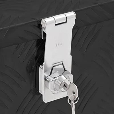VidaXL Opbergbox 50x15x20,5 cm aluminium zwart