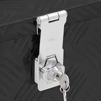 VidaXL Opbergbox 50x15x20,5 cm aluminium zwart - thumbnail