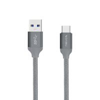Nevox 1480 2m USB A USB C Grijs USB-kabel - thumbnail