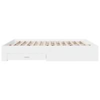 Bedframe met lades bewerkt hout wit 180x200 cm - thumbnail