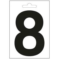 Nautic cijfer 8 zwart 100 mm. - thumbnail