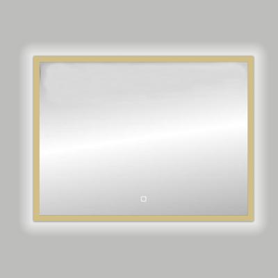 Best Design Badkamerspiegel Nancy Isola LED Verlichting 100x80 cm Mat Goud Best Design Badkamerspiegel Nancy Isola LED Verlichting 100x80 cm Mat Goud