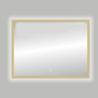 Best Design Badkamerspiegel Nancy Isola LED Verlichting 100x80 cm Mat Goud - thumbnail
