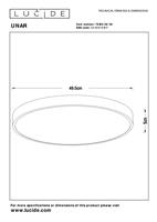 Lucide UNAR - Plafonnière - Ø 49,5 cm - LED 3 StepDim - 1x36W 2700K - Zwart - thumbnail