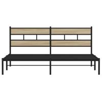 Bedframe zonder matras metaal sonoma eikenkleurig 193x203 cm - thumbnail
