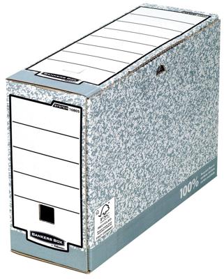 Bankers Box Archiefdoos 1080501 111 mm x 265 mm x 327 mm Karton (dun) Grijs, Wit 1 stuk(s)