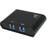LogiLink UA0216 2 poorten USB 3.2 Gen 1-schakelaar (USB 3.0) Zwart - thumbnail