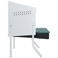 Kippennestkast 2 compartimenten met poten gegalvaniseerd staal - thumbnail