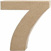 Creativ Company Cijfer, 7, h: 20,2 cm, b: 11 cm, dikte 2,5 cm, 1 stuk - thumbnail