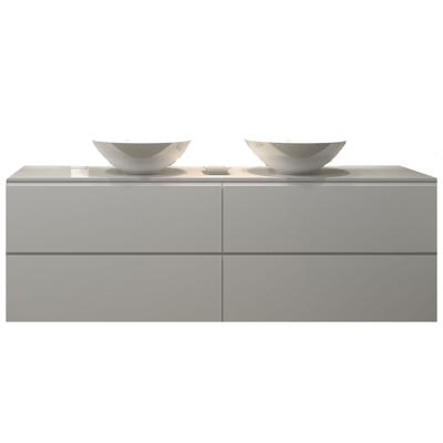 Badkamermeubelset Gliss Hermes 180 cm Mat Wit Met Waskom