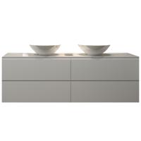 Badkamermeubelset Gliss Hermes 180 cm Mat Wit Met Waskom - thumbnail