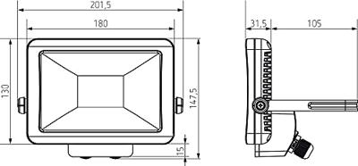 Theben theLeda B20L WH 1020683 LED-buitenschijnwerper 20 W Wit Theben theLeda B20L WH 1020683 LED-buitenschijnwerper 20 W Wit