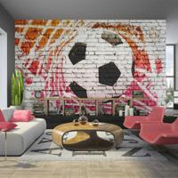 Fotobehang - Straatvoetbal, premium print vliesbehang - thumbnail