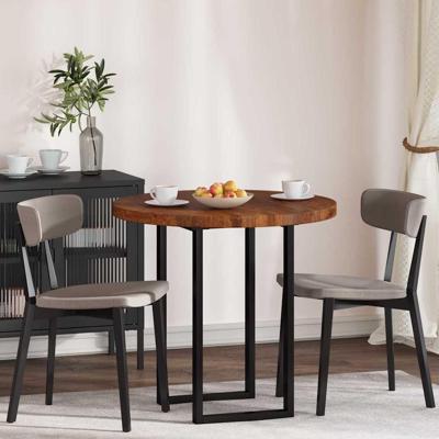 Tafelblad Anders Donkerbruin Ø 80 x 4 cm Massief eikenhout