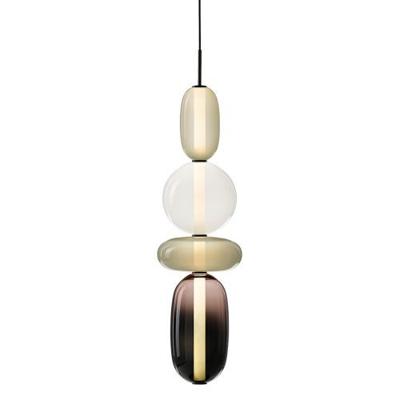 Bomma Pebbles Large Hanglamp - Configuratie 4 - Wit - zwart