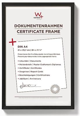 walther+ design AJ130B Wissellijst Papierformaat: DIN A4 Zwart