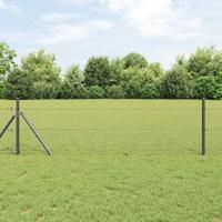 VidaXL Afrasteringspaal grijs 25 x 0,4 m (36 mm gaas) staal en pvc - thumbnail