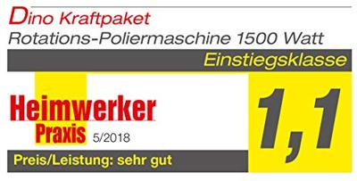 Dino KRAFTPAKET Rotation 640228 Rotatiepolijstmachine 230 V 1500 W 400 - 3000 omw/min 15 mm