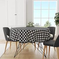 Wicotex tafelzeil rond ruit zwart 160 cm - thumbnail
