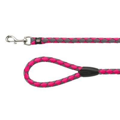 Hondenriem Trixie New Cavo Grafiet Fuchsia S/M - thumbnail
