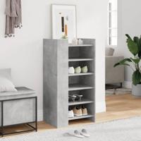 Schoenenkast 52x37,5x100 cm bewerkt hout betongrijs - thumbnail