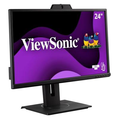 Viewsonic VG2440V 60,5 cm (24 inch) kantoormonitor (Full-HD, IPS-paneel, HDMI, DP, USB 3.2 Hub, webcam met microfoon, in hoogte verstelbaar, luidspreker, Eye-Care, 4 jaar omruilservice) zwart